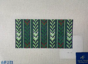 * Anne Fisher Needlepoint AF131 Navy Vine 3x6 insert