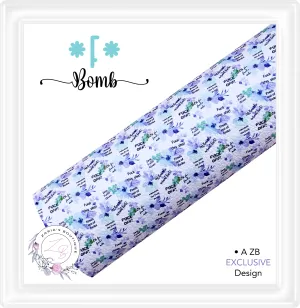 ⋅ F Bomb Blue Floral ⋅ Exclusive Luxe Vegan Faux Leather ⋅ Sheets or Rolls! ⋅