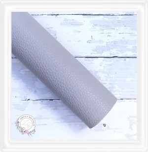 ∙ Plain Premium Vegan Litchi Faux Leather  ∙ Light Grey  ∙