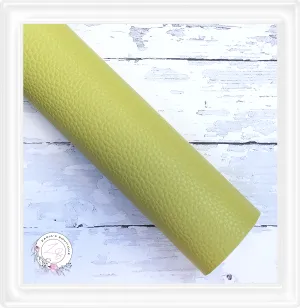∙ Plain Premium Vegan Litchi Faux Leather  ∙  Lime Green  ∙
