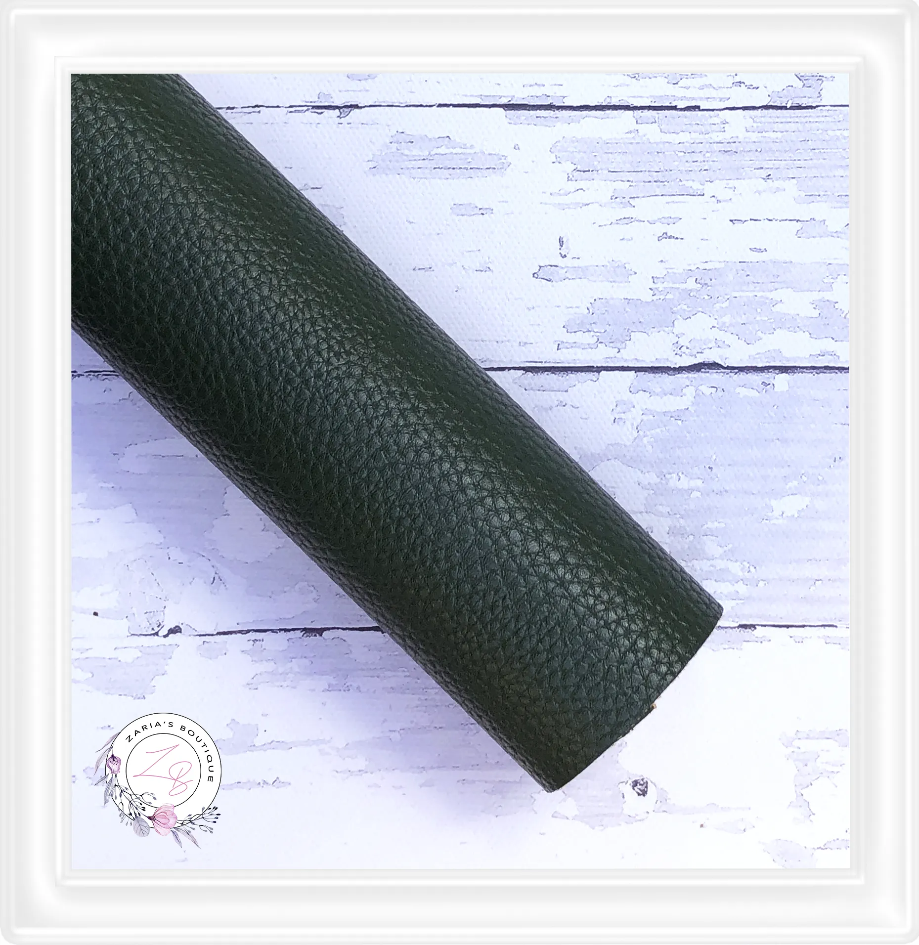 ∙ Plain Premium Vegan Litchi Faux Leather  ∙  Sacramento Green  ∙