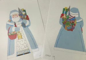 * Susan Roberts Needlepoint 3396F/B Tree Topper, Nautical Santa, Front/Back