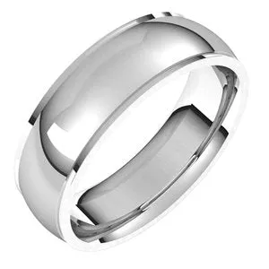 10K White 6 mm Comfort Fit Edge Band Size 11