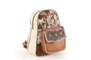 13" x 16" Leather Backpack With Cowhide