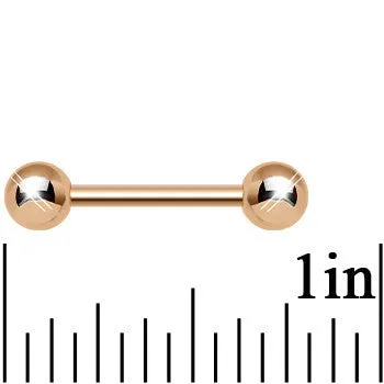 14 Gauge 1/2 Rose Gold Plated Straight Barbell
