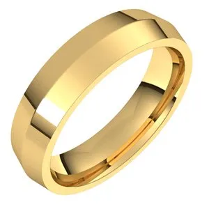 14K Yellow 5 mm Knife Edge Comfort Fit Band Size 13.5