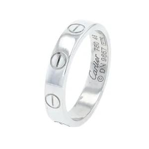 18K WG Cartier Mini Love Band Size 56
