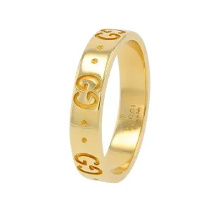 18K YG Gucci Icon Ring