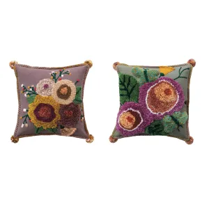 18" Tufted Bouquet Pillows