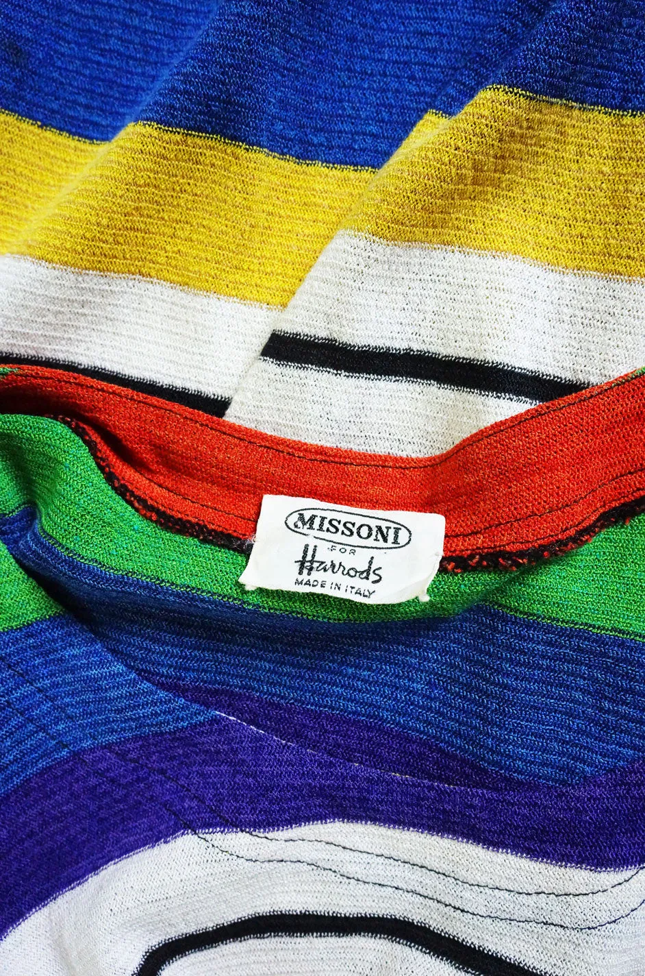 1970s Vivid Striped Knit Missoni Dress