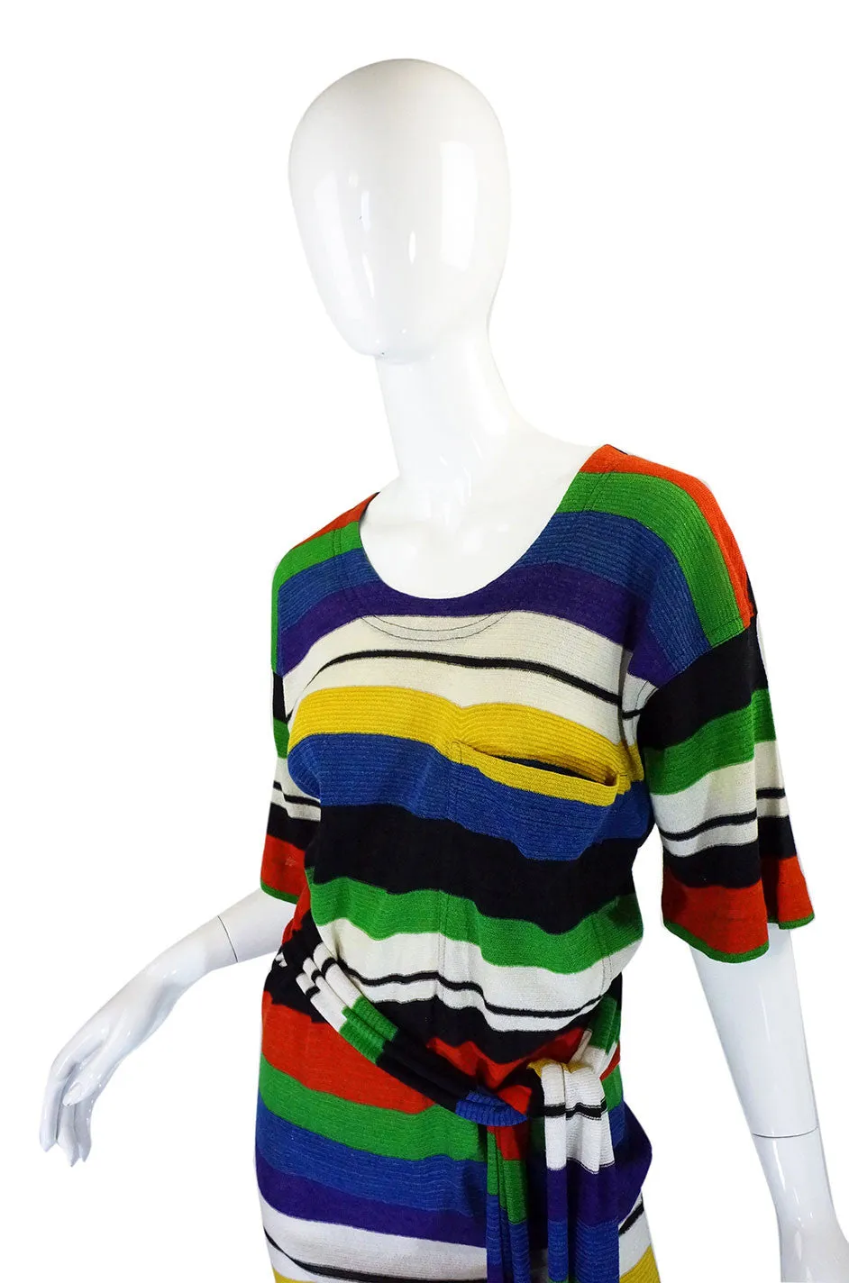 1970s Vivid Striped Knit Missoni Dress