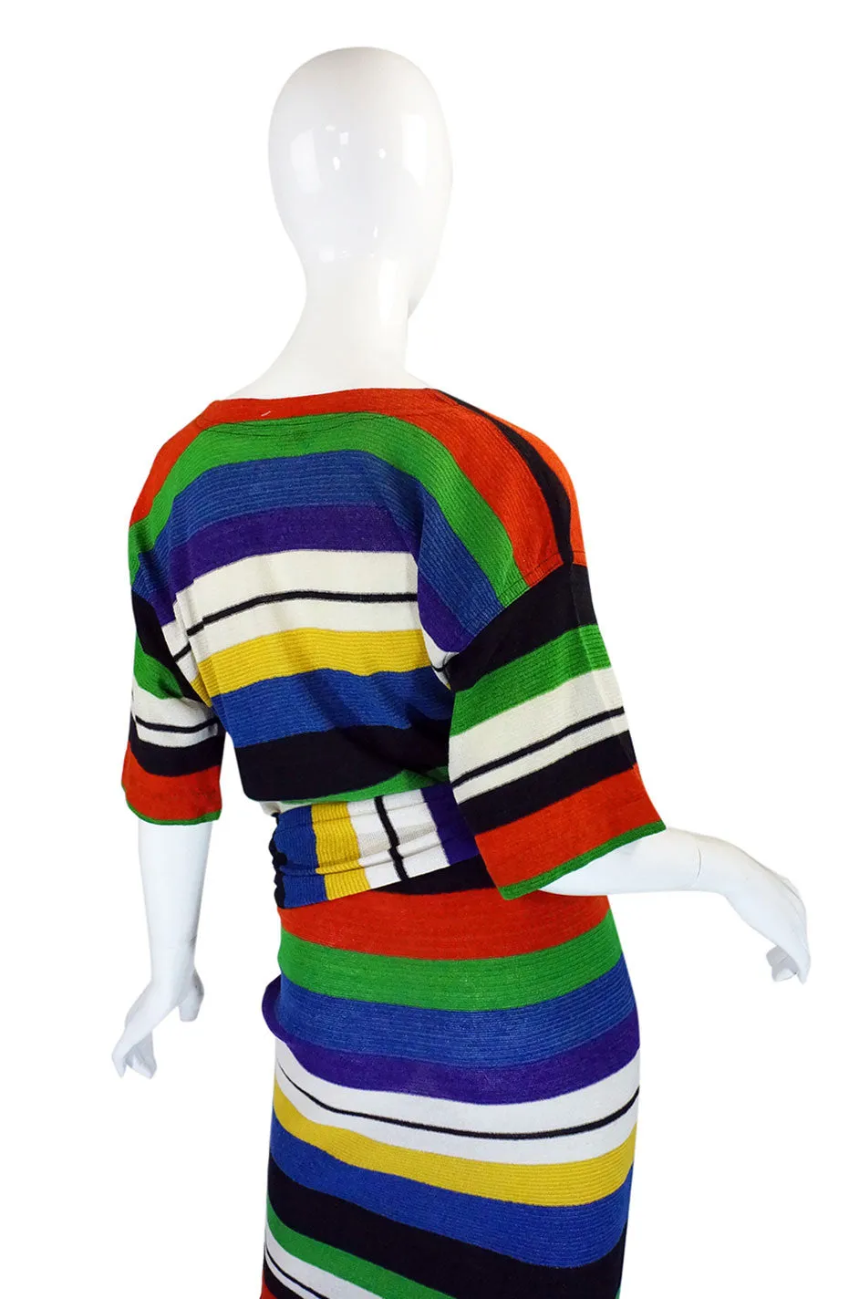 1970s Vivid Striped Knit Missoni Dress