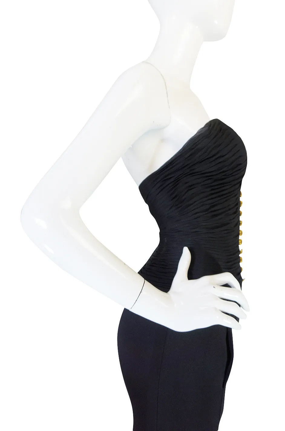 1985 Chanel Silk & Jersey Corset Dress worn by Emily Ratajkowski