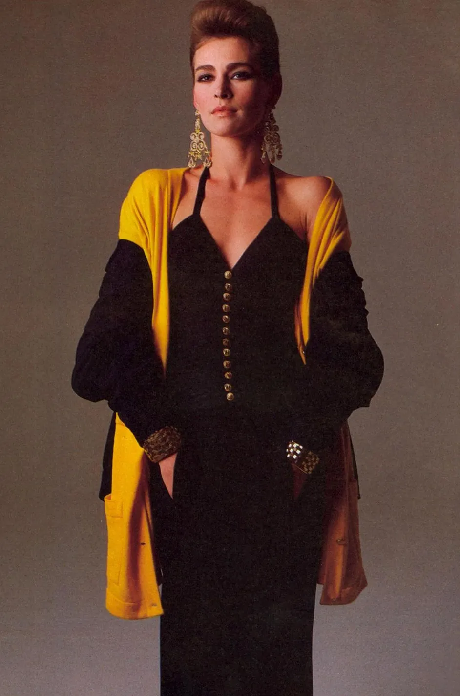 1985 Chanel Silk & Jersey Corset Dress worn by Emily Ratajkowski