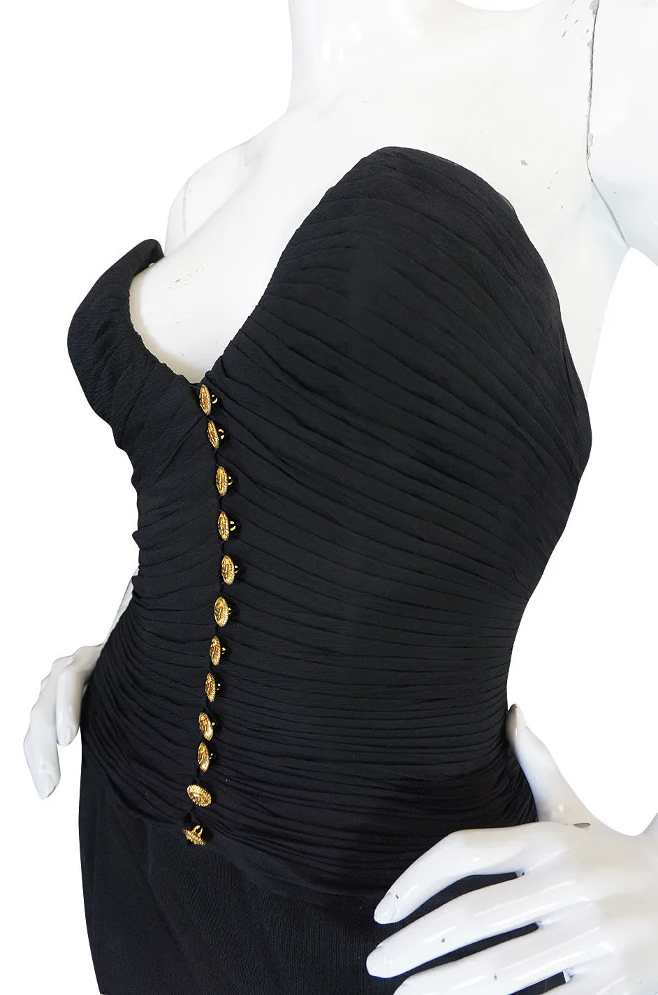 1985 Chanel Silk & Jersey Corset Dress worn by Emily Ratajkowski