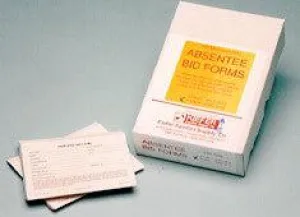 2-Part Absentee Bid Forms (500/Pack)