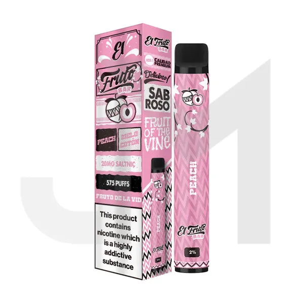 20mg El Fruto Bar Disposable Vape Device 575 Puffs