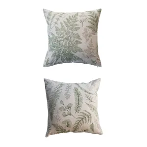 20" Linen Fern Pillows