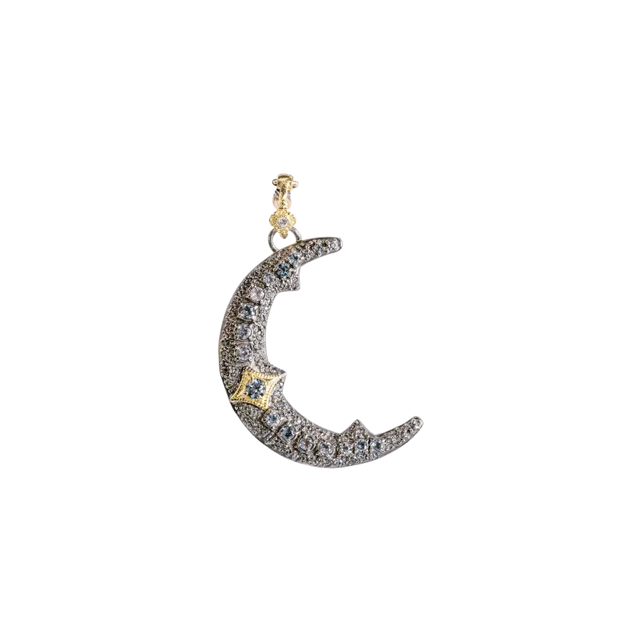 35 MM PAVE CRESCENT MOON ENHANCER
