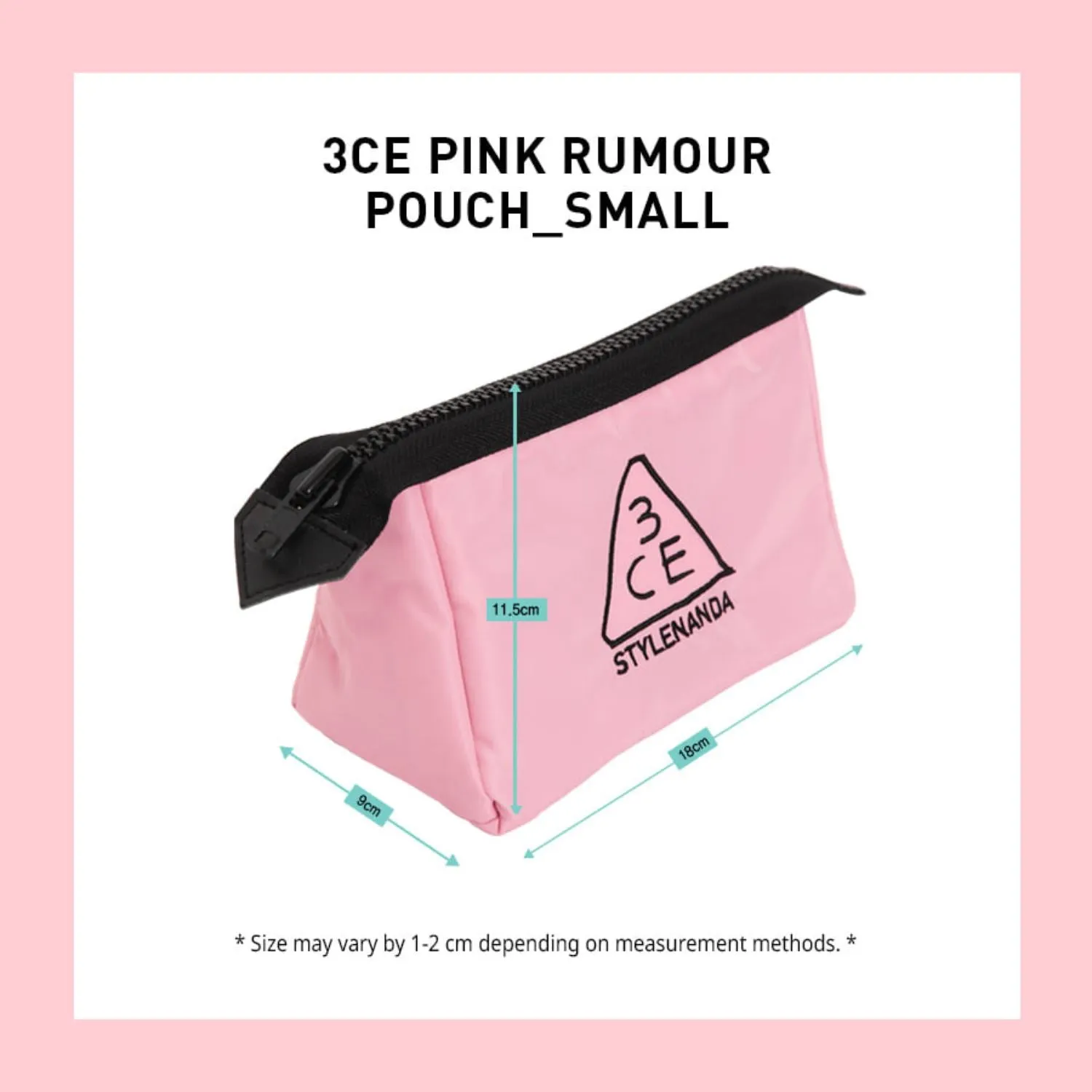 3CE Small Pouch Pink Rumour Small Size