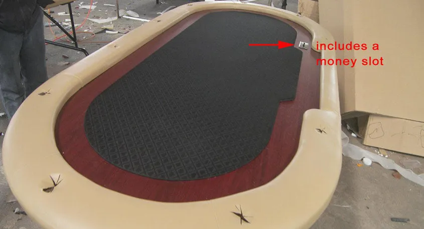 90" Black "Championship" Poker table w/ Money Slot