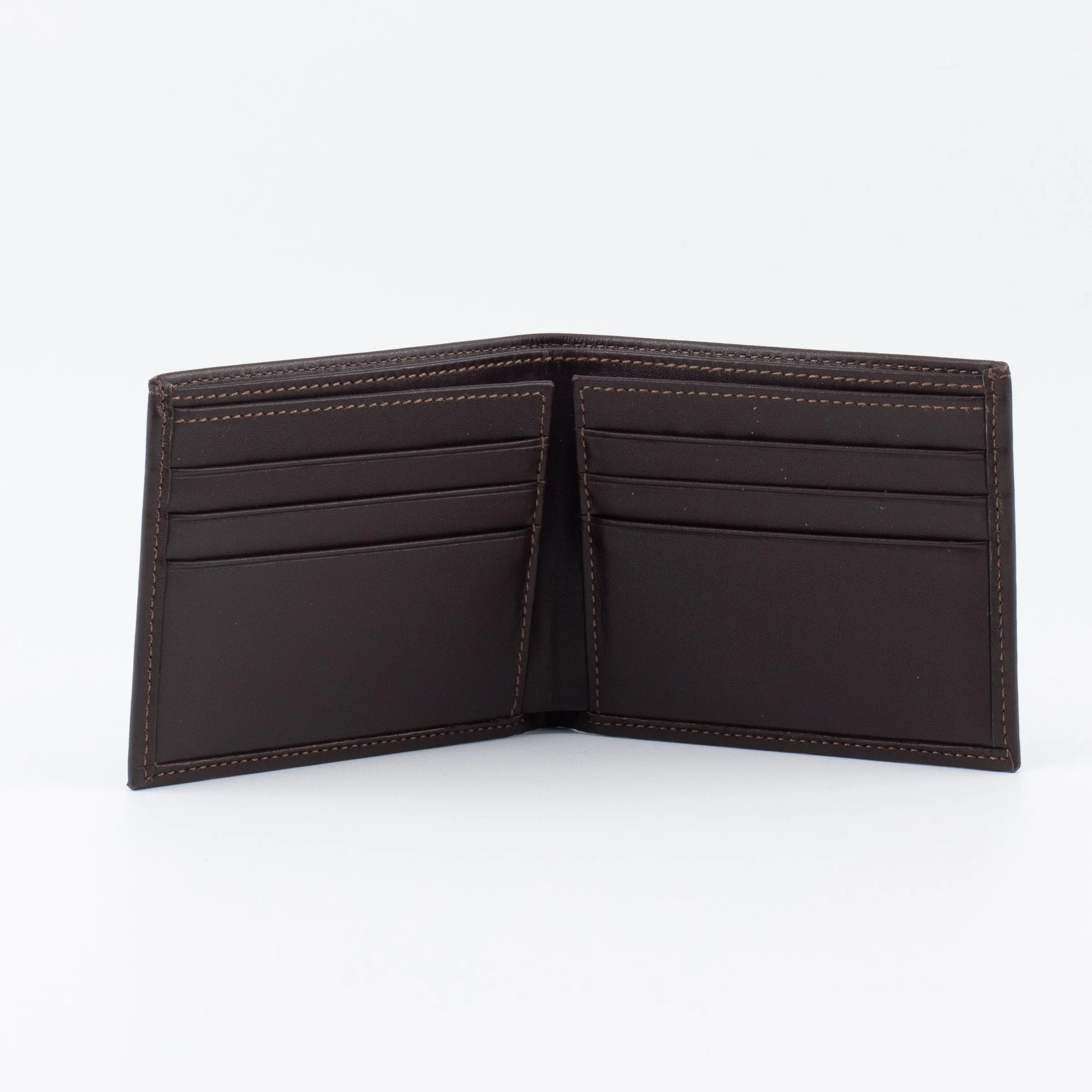 A Bifold, Premium Leather Wallet (Brown)