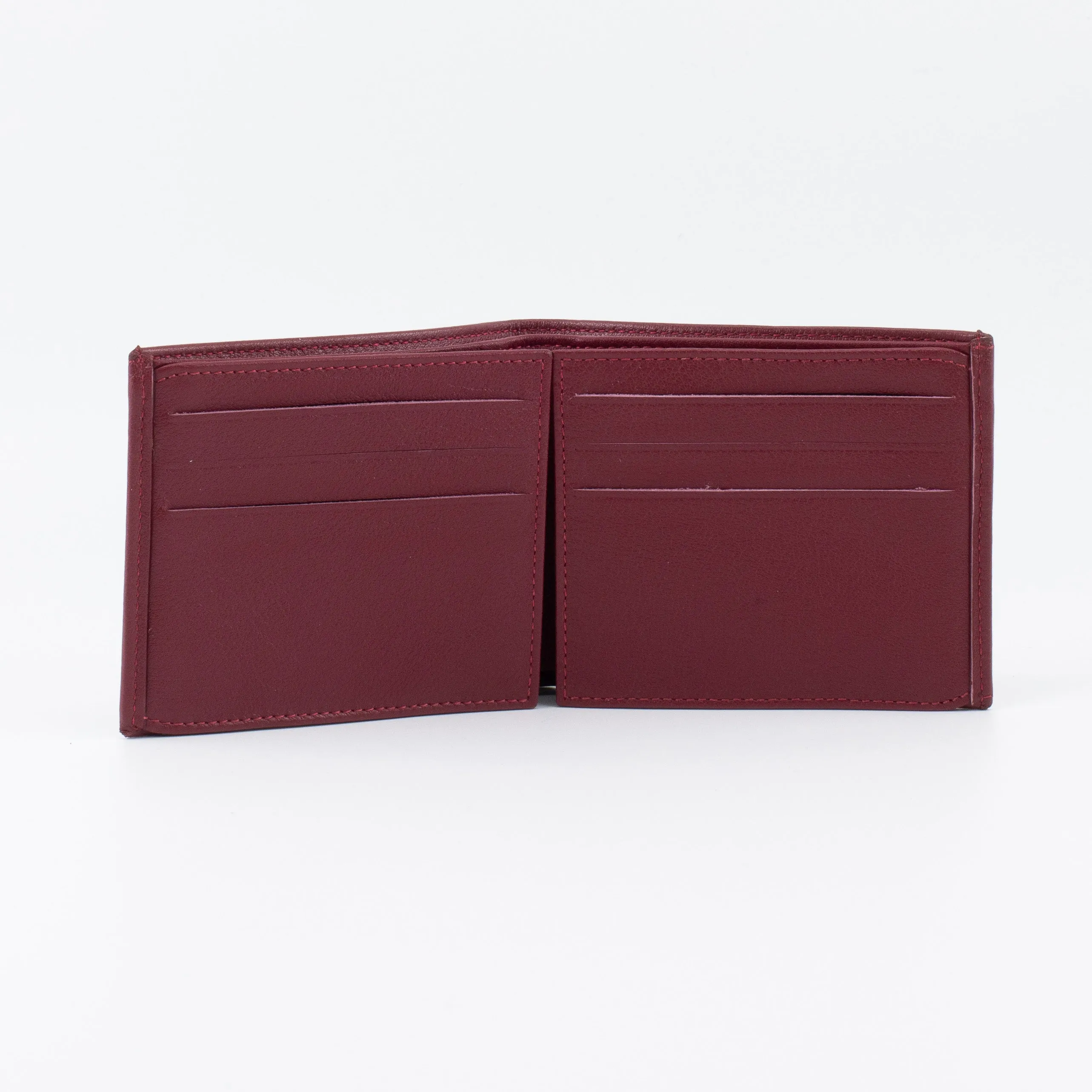 A Multifold, Premium Leather Wallet (Burgundy)