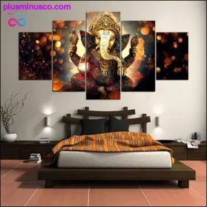Abstract Ganesha painting modern art on canvas: HD Prints 5