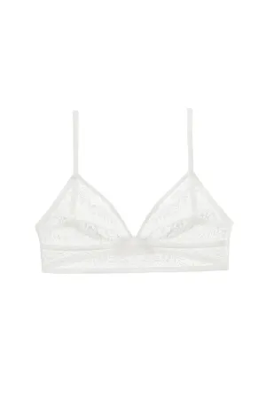 Acacia Soft Triangle Bra - White