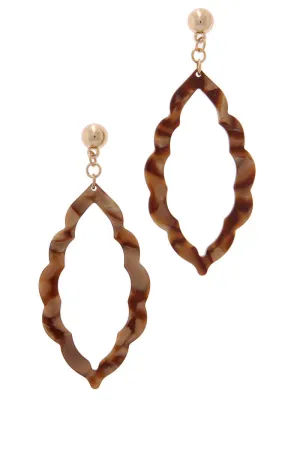 AccessHERize - Moroccan Drop Earrings Brown