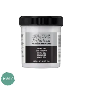 ACRYLIC MEDIUMS - Winsor & Newton PROFESSIONAL -  GLOSS GEL - 237ml