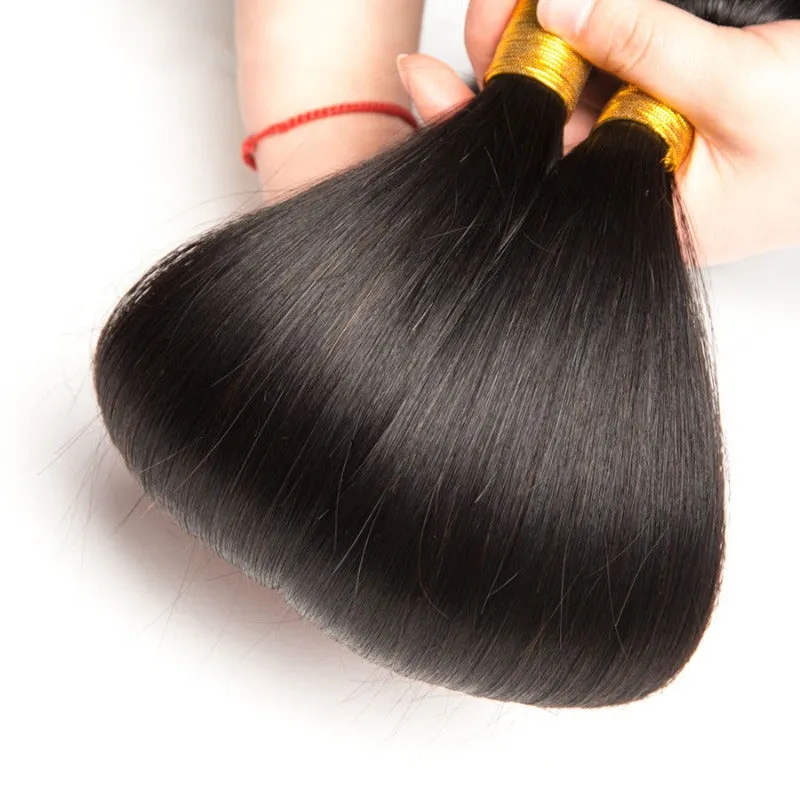 Affordable hair Straight 1B Off Black 10 To 32 Inches 100% Human Hair one bundle