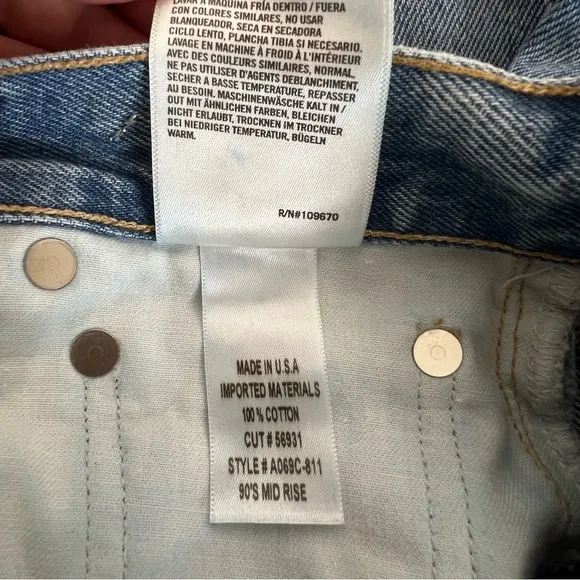 Agolde Light Blue Distressed Boyfriend Jeans
