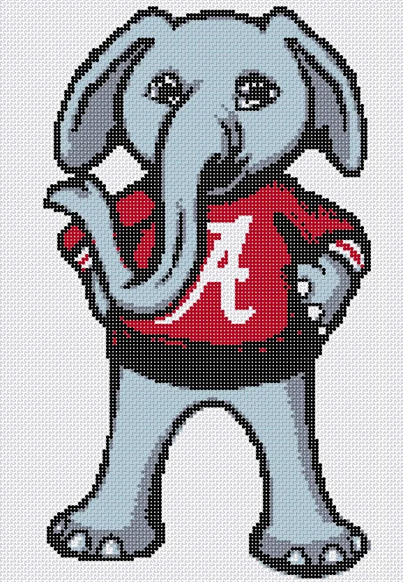 Alabama Elephant Pillow
