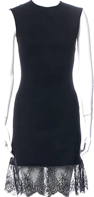 ALEXANDER MCQUEEN UK.  McQ. Black Crew Neck Mini Dress