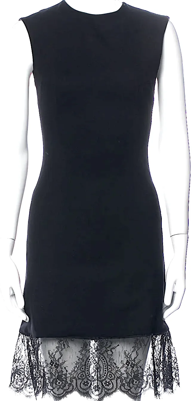 ALEXANDER MCQUEEN UK.  McQ. Black Crew Neck Mini Dress