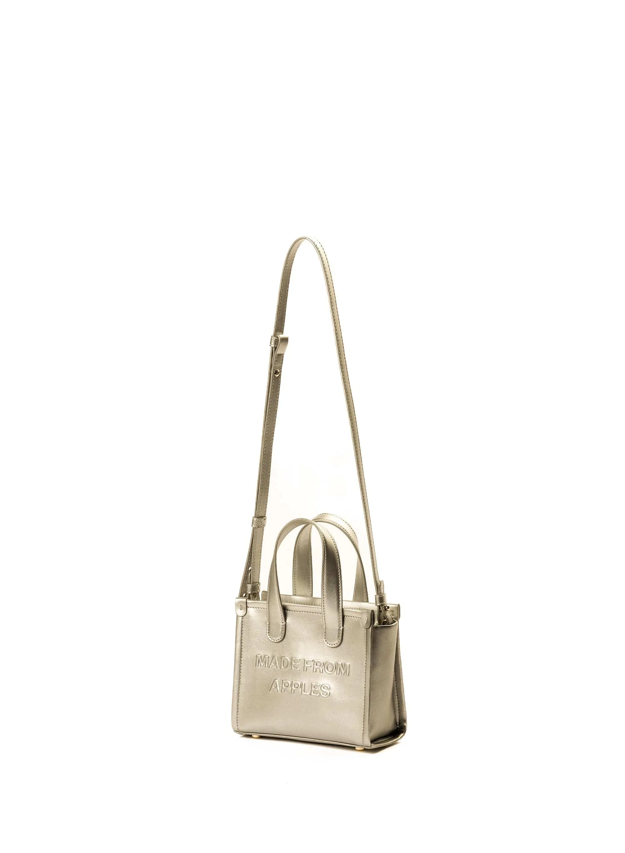 Alma S Apple Leather Vegan Tote Bag | Champagne