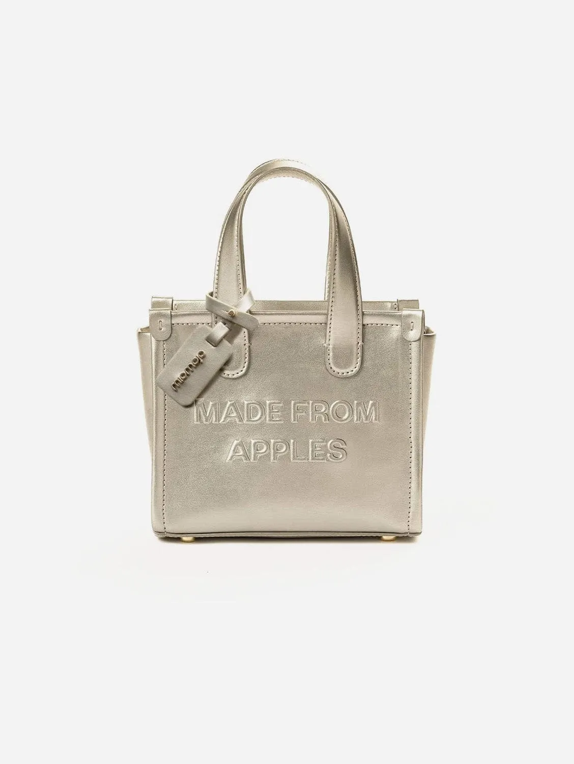 Alma S Apple Leather Vegan Tote Bag | Champagne