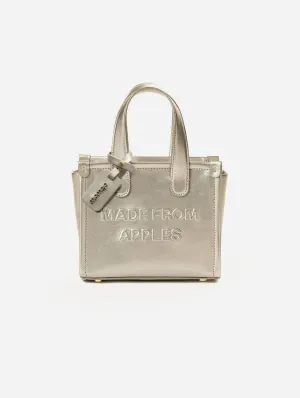 Alma S Apple Leather Vegan Tote Bag | Champagne