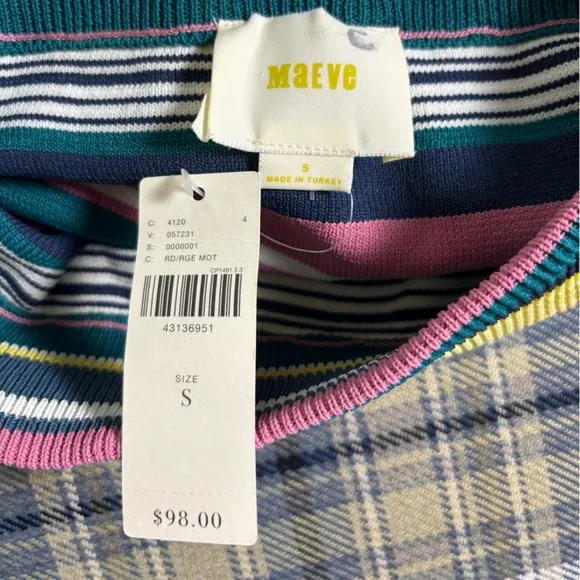 Anthropologie Maeve Lana Striped Midi Skirt NWT
