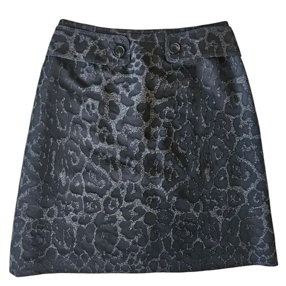 APOSTROPHE PARIS Animal Print Silk A-Line Skirt | SZ FR 38 / US M