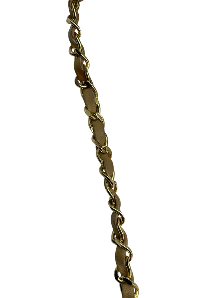 AS IS Vintage Chanel V-Stitch Chain Shoulder Tote  Bag