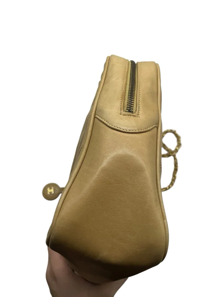 AS IS Vintage Chanel V-Stitch Chain Shoulder Tote  Bag