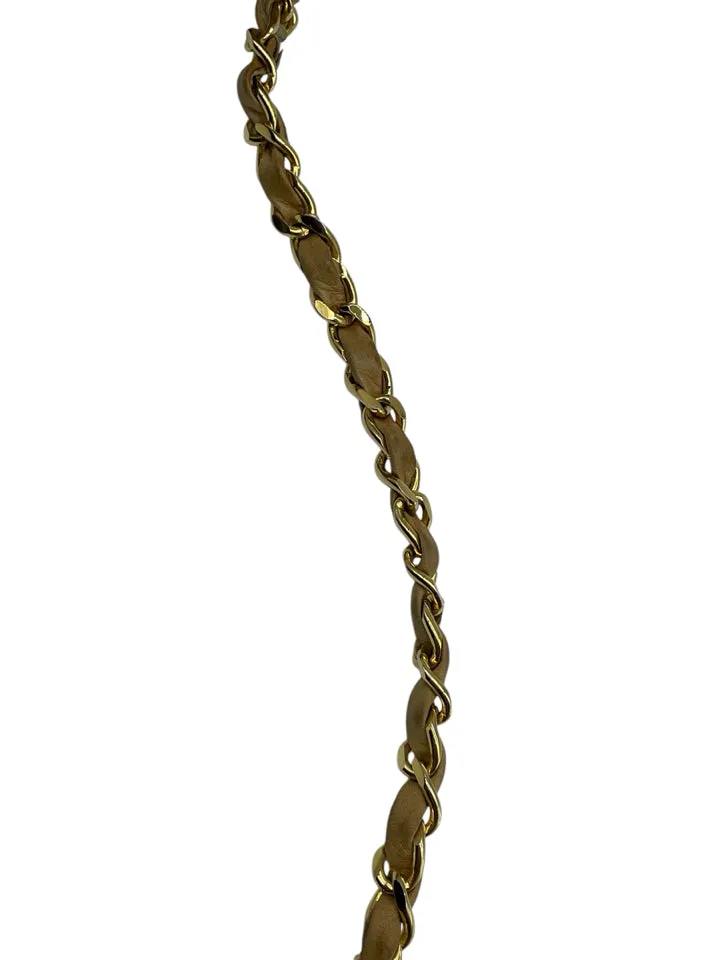 AS IS Vintage Chanel V-Stitch Chain Shoulder Tote  Bag