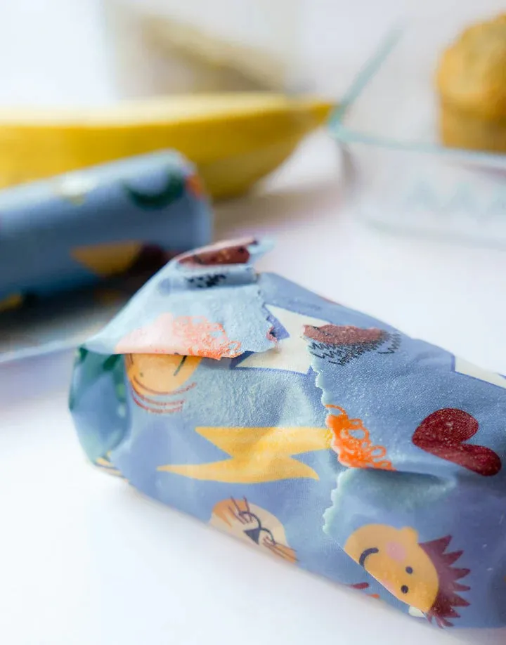 Assorted 2 Pack Beeswax Wraps - Kids Lunch
