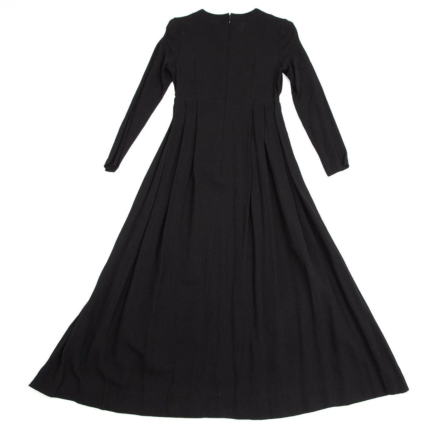 A/T Atsuro Tayama Japan. Black Pleat Switching False Collar Dress