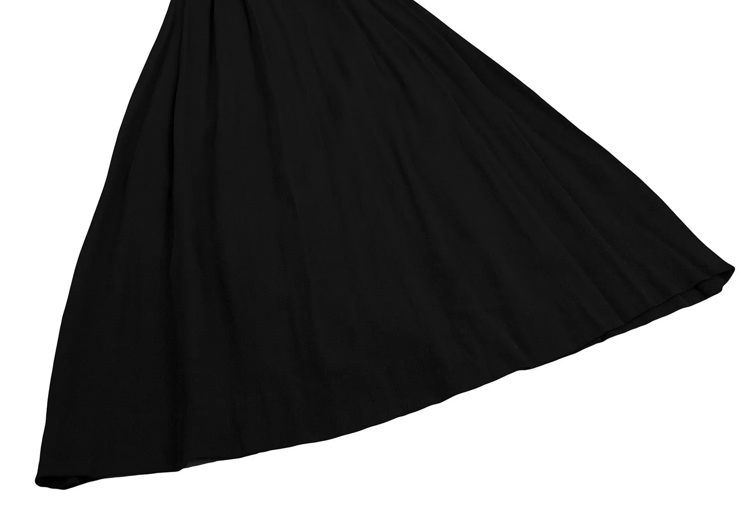 A/T Atsuro Tayama Japan. Black Pleat Switching False Collar Dress