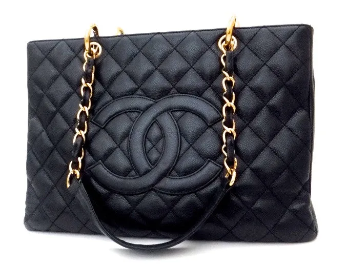 Authentic Chanel Caviar Black Grand Shopper Tote (GST)