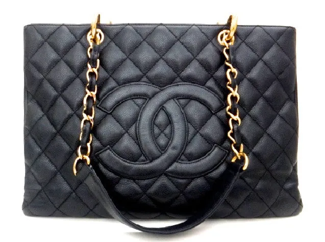 Authentic Chanel Caviar Black Grand Shopper Tote (GST)