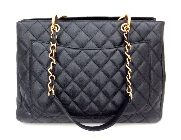 Authentic Chanel Caviar Black Grand Shopper Tote (GST)